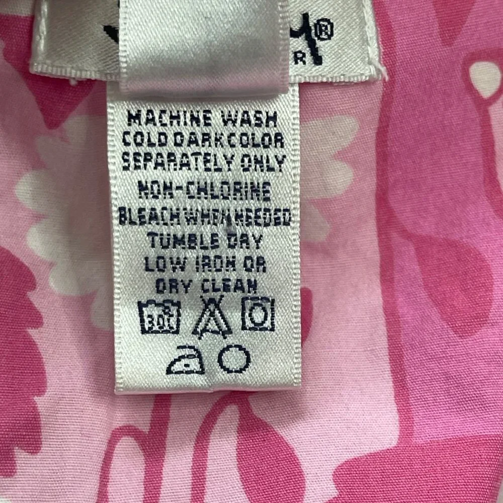 Vintage Lilly Pulitzer Classic Shift Dress‎ Girls Size 7 White Label 100% Cotton